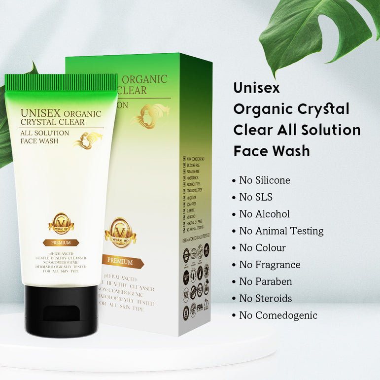 Unisex Organic Crystal Clear All Solution Face Wash (70 ML)