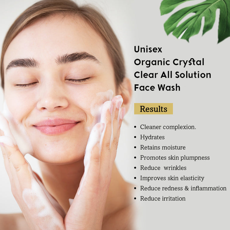 Unisex Organic Crystal Clear All Solution Face Wash (70 ML)